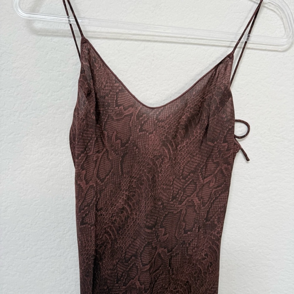 Realisation Penelope Dress Python Brown Size Medium - Picture 4 of 10